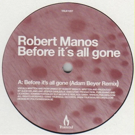 Robert Manos - Before It's All Gone
