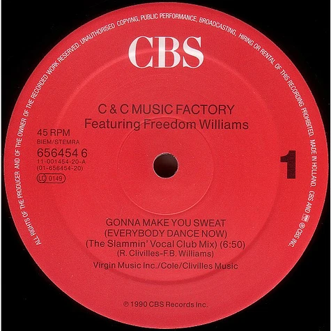 C + C Music Factory Featuring Freedom Williams - Gonna Make You Sweat (Everybody Dance Now)