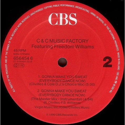 C + C Music Factory Featuring Freedom Williams - Gonna Make You Sweat (Everybody Dance Now)