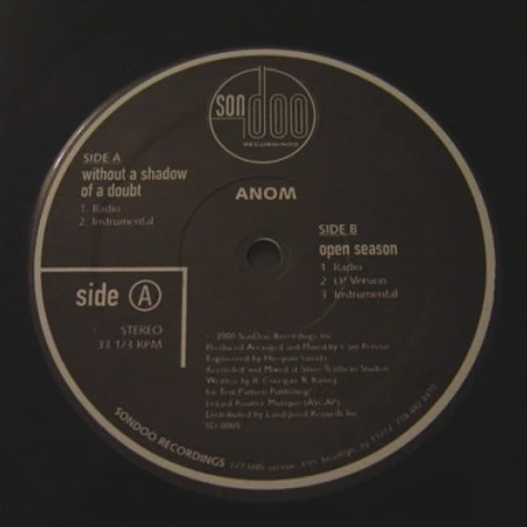 Anom - Without A Shadow Of A Doubt / Open Season