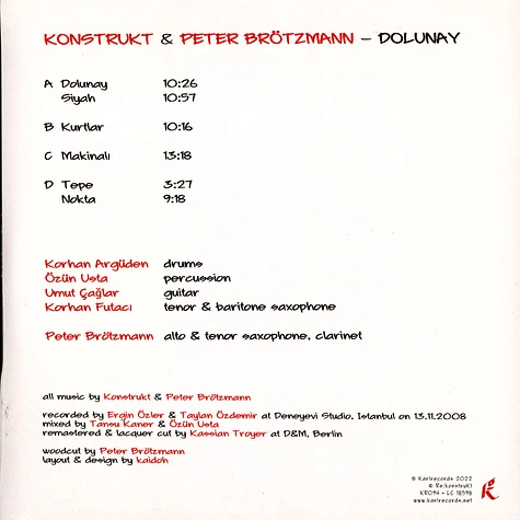 Konstrukt & Peter Brötzmann - Dolunay