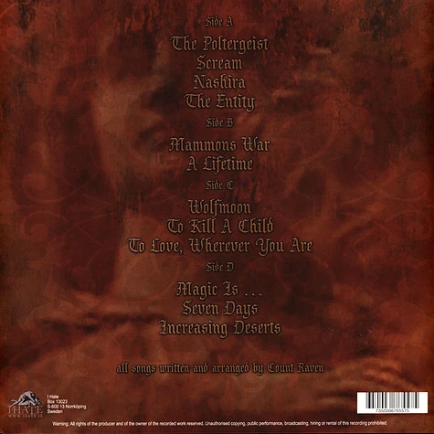 Count Raven - Mammons War Black Vinyl Edition