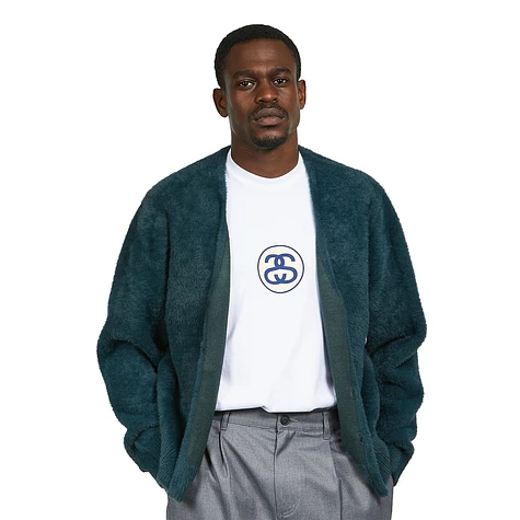 激レア‼️】Stussy SHAGGY CARDIGAN Dark Green-