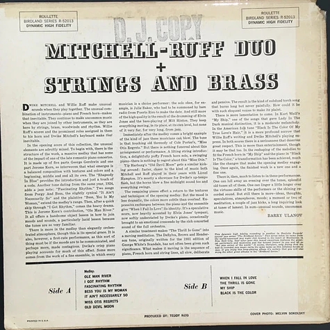 The Mitchell-Ruff Duo - Plus Strings And Brass