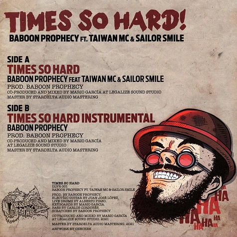 Taiwan Mc & Sailor Smile / Baboon Prophecy - Times So Hard! / Instrumental