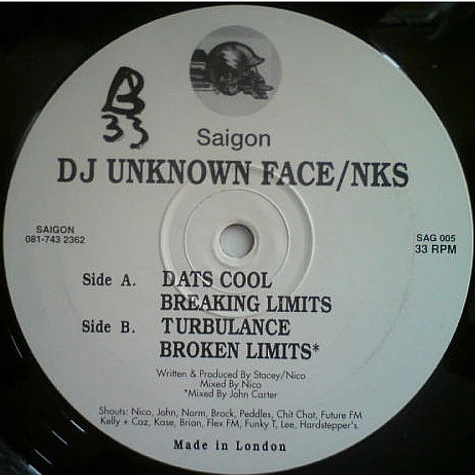 Unknown Face / DJ NKS - Dats Cool