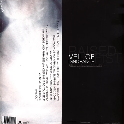 Raised Fist - Veil Of Ignorance Clear Vinyl Edition