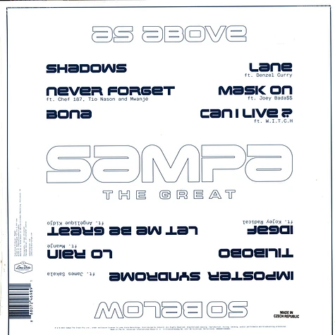 Sampa The Great - As Above, So Below Transparent White Vinyl Edition