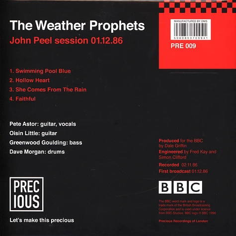 Weather Prophets - John Peel 01.12.86