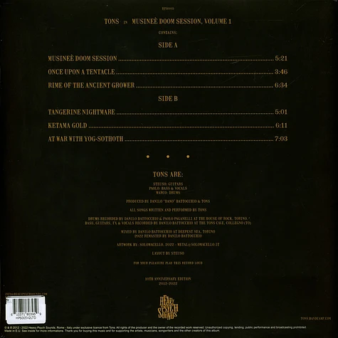 Tons - Musineè Doom Session Volume 1 Gold Vinyl Edition