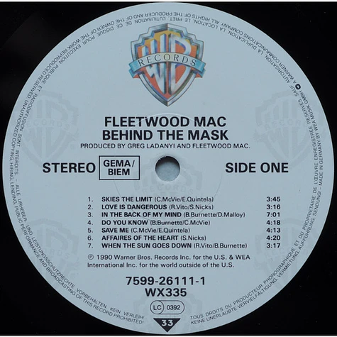 Fleetwood Mac - Behind The Mask