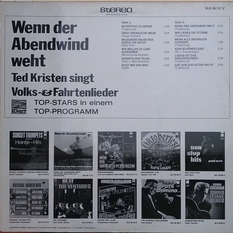 Ted Kristen - Wenn Der Abendwind Weht (Ted Kristen Singt Volks- & Fahrtenlieder)