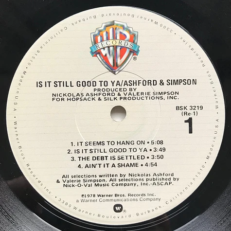 Ashford & Simpson - Is It Still Good To Ya