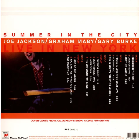 Joe Jackson / Graham Maby / Gary Burke - Summer In The City - Live In New York
