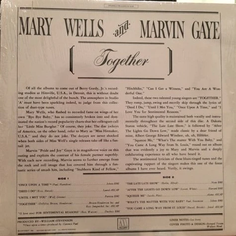 Marvin Gaye And Mary Wells - Together
