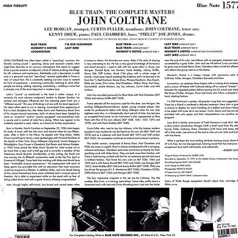 John Coltrane - Blue Train The Complete Masters Tone Poet Stereo Edition