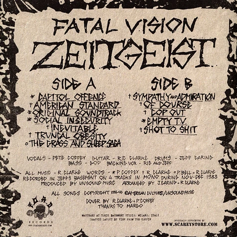Fatal Vision - Zeitgeist Black Vinyl Edition