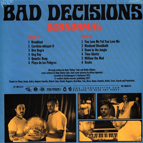 Bad Decisions - Subnormal