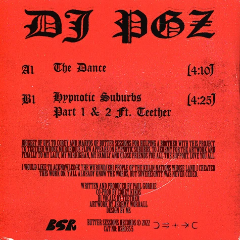 DJ Pgz - The Dance / Hypnotic Suburbs