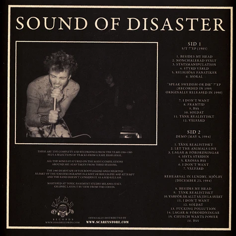 Sound Of Disaster - Välfärd 1984-1985