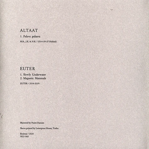 Altaat / Euter - Split