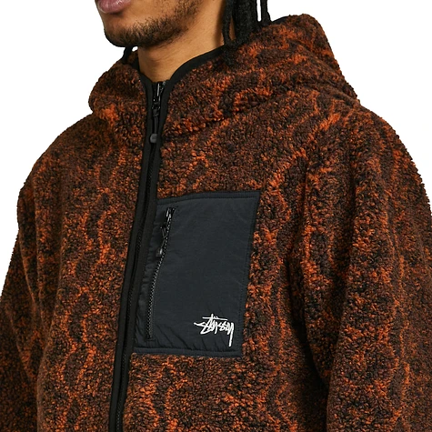 格安即決 stussy snake jacket snake sherpa jacquard jacquard sherpa