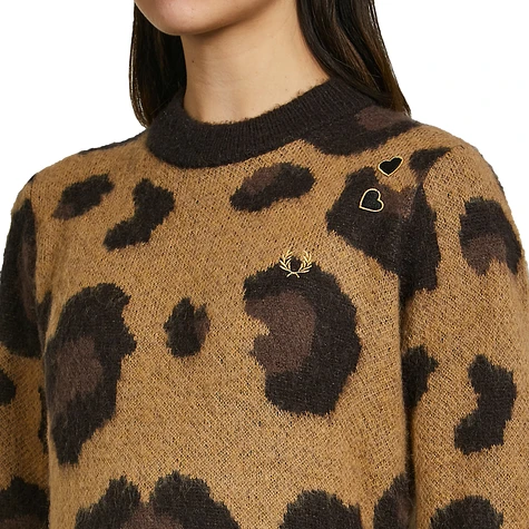 Fred Perry x Amy Winehouse Foundation - Leopard Jumper (Tonal