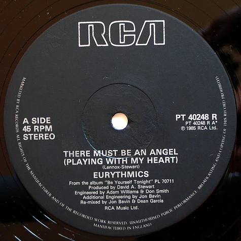 Eurythmics - There Must Be An Angel (Playing With My Heart) (Special Dance Mix !)