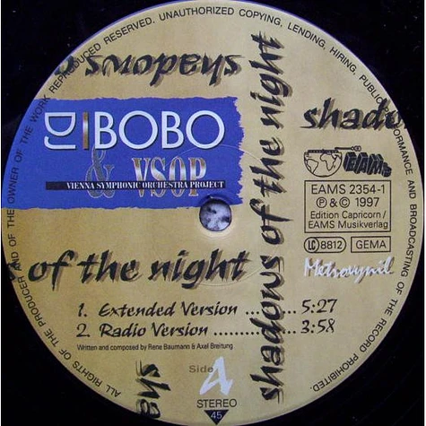 DJ BoBo & Vienna Symphonic Orchestra Project - Shadows Of The Night
