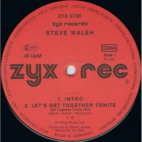 Steve Walsh - Let's Get Together Tonite