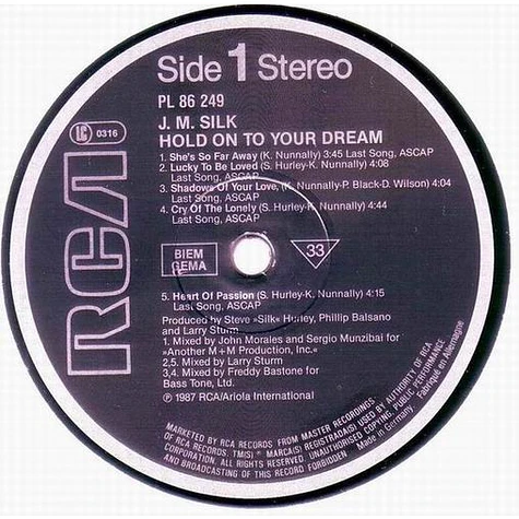 J.M. Silk - Hold On To Your Dream