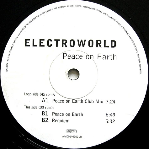 Electroworld - Peace On Earth