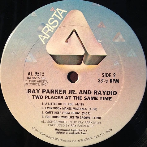 Ray Parker Jr. And Raydio - Two Places At The Same Time