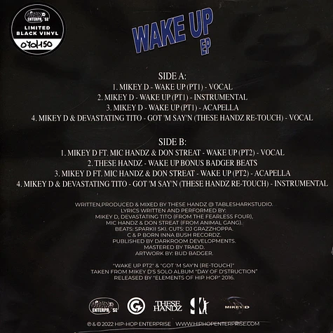 These Handz (DJ Grazzhoppa X Sparkii Ski) & Mikey D - Wake Up Ep Black Vinyl Edition