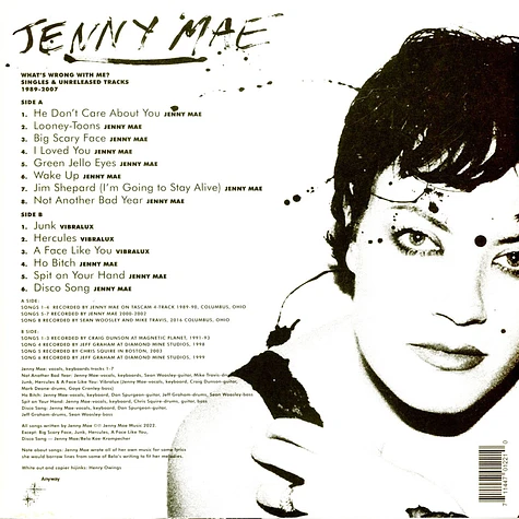 Jenny Mae - What's Wrong With Me: Singles And Unreleased Tracks 1989-2017