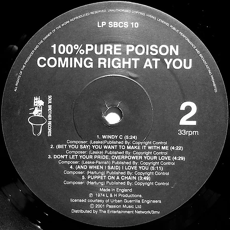 100% Pure Poison - Coming Right At You