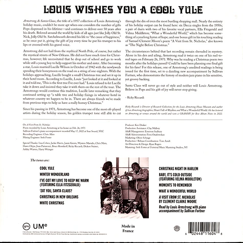 Louis Armstrong - Wishes You A Cool Yule Red Vinyl Edition