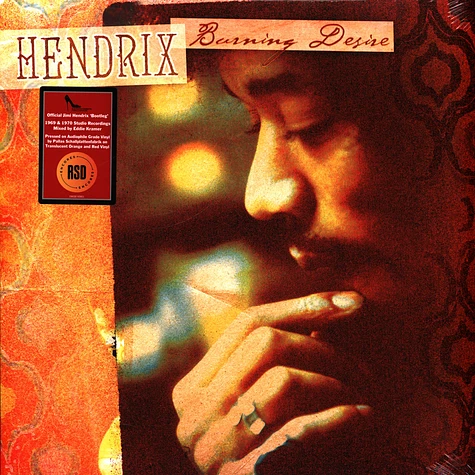 Jimi Hendrix - Burning Desire Black Friday Record Store Day 2022 Orange & Red Vinyl Edition