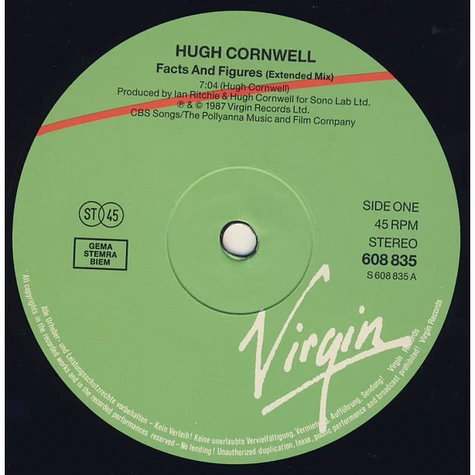 Hugh Cornwell - Facts + Figures