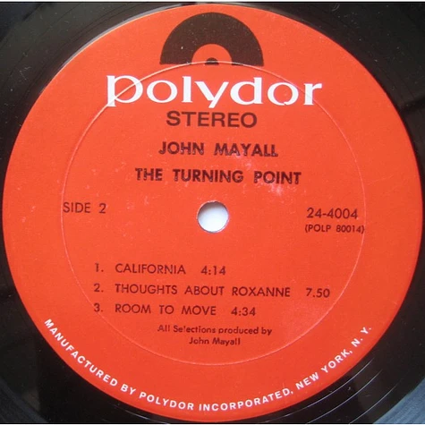 John Mayall - The Turning Point - Vinyl LP - 1969 - US - Original | HHV