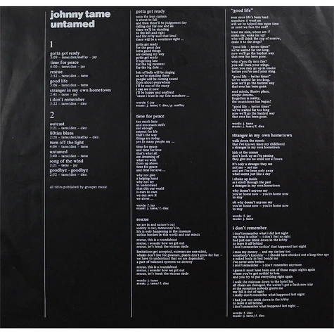 Johnny Tame - Untamed