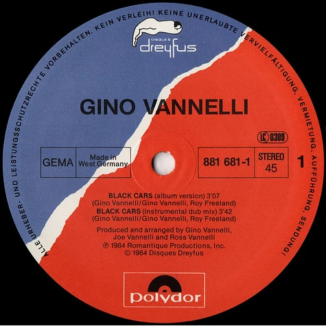 Gino Vannelli - Black Cars