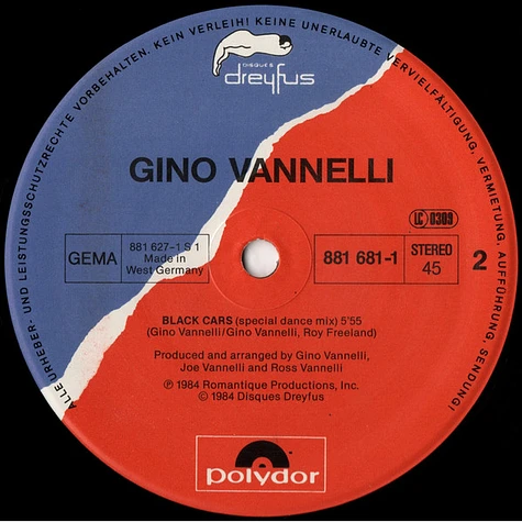 Gino Vannelli - Black Cars