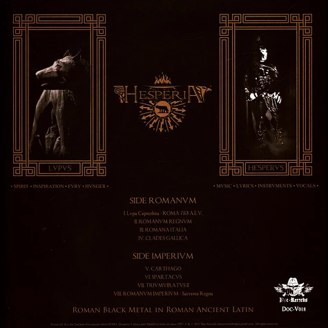 Hesperia - Roma II Gold Marbled Vinyl Edition