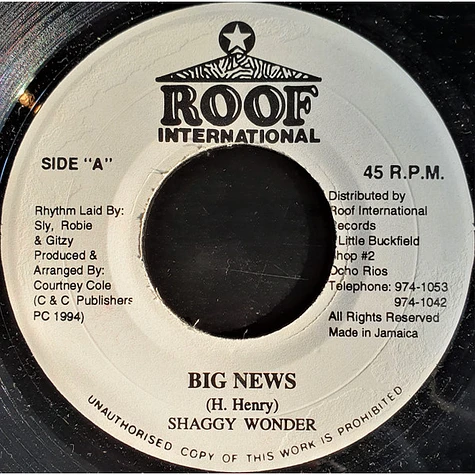 Shaggy Wonder - Big News