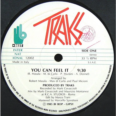 Traks - You Can Feel It