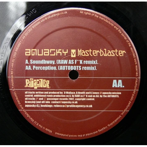 Aquasky vs. Masterblaster - Soundbwoy / Perception (Remixes)