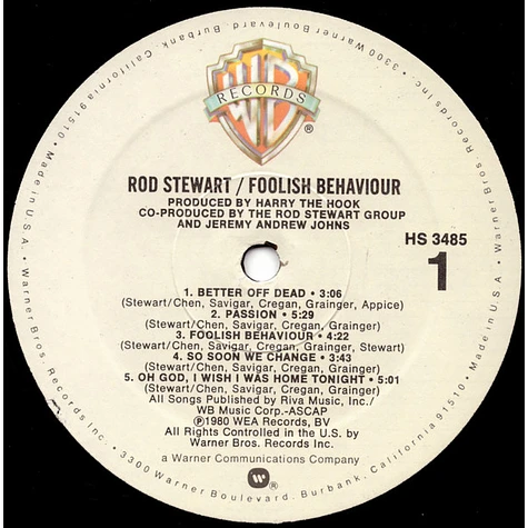 Rod Stewart - Foolish Behaviour