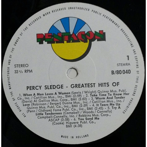 Percy Sledge - Greatest Hits Of Percy Sledge