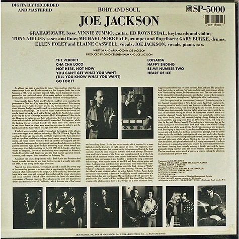 Joe Jackson - Body And Soul